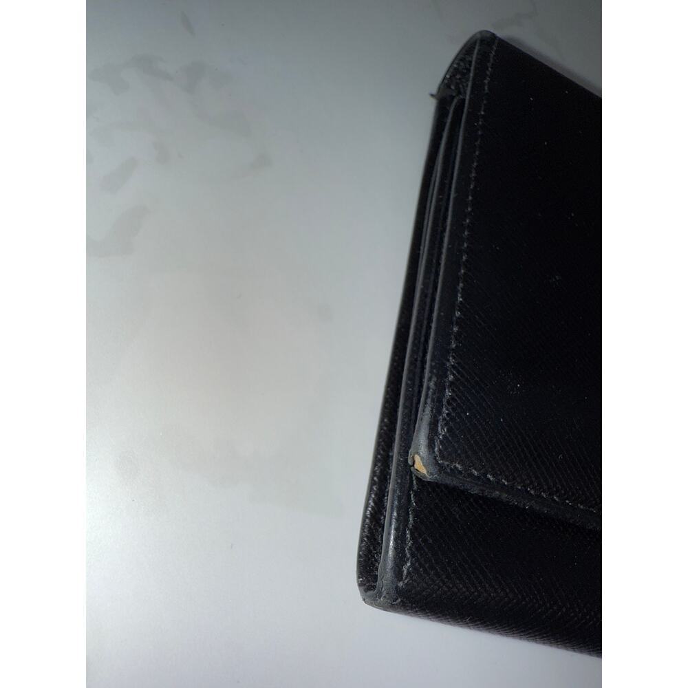 Prada Saffiano Continental Flap Wallet in Black - Picture 4 of 12